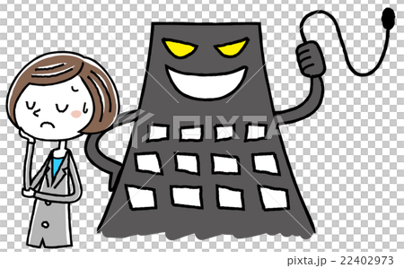 Illustration material: business suit woman black company 22402973