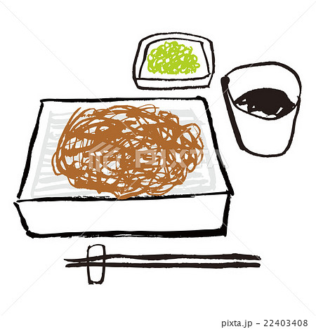 ざるそばのイラスト素材