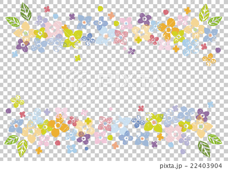 五顏六色的花裝飾框架例證 插圖素材 圖庫