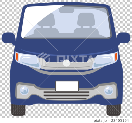 車　正面　紺色 22405194