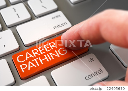 Career Pathing - Laptop Keyboard Concept. 22405650