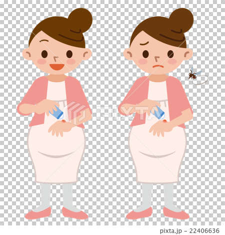 虫刺されの薬を塗る妊婦 22406636