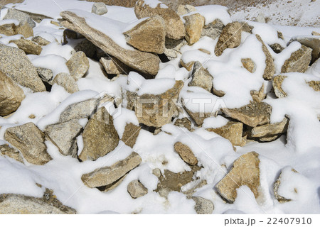 A photo of a hard stone and soft snow A photo of a hard stone and soft snow 22407910