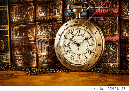 Old Books and Vintage pocket watch Old Books and Vintage pocket watch 22408193