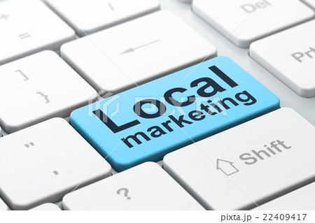 Advertising concept: Local Marketing on computer 22409417
