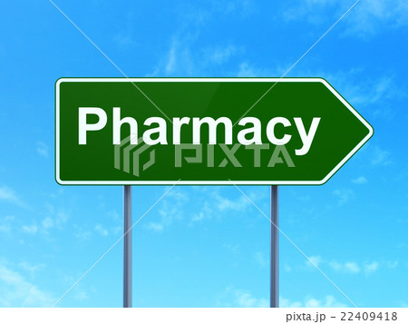 Healthcare concept: Pharmacy on road sign 22409418