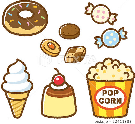 無料ダウンロード お菓子 イラスト Free Illustration Material