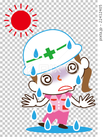 熱中症 土木女子 熱中症 土木女子 22412405