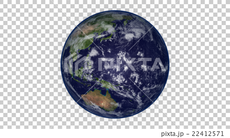 3dcg Earth Pacific Daytime Transparent Stock Illustration