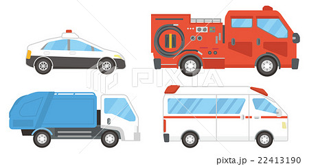 車のセット 乗り物 シリーズ のイラスト素材