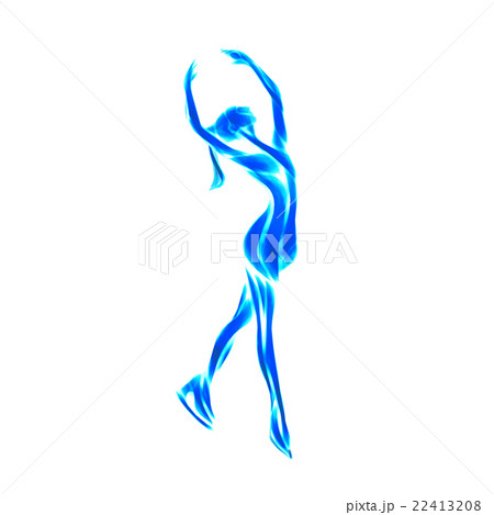 Figure ice skating silhouette 22413208