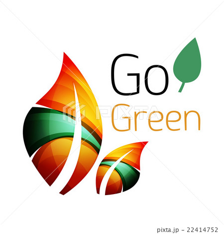 Colorful leaf logo. Geometric abstract icon Colorful leaf logo. Geometric abstract icon 22414752