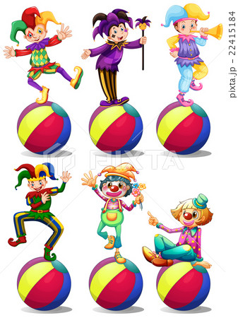 Six Characters Of Clownsのイラスト素材