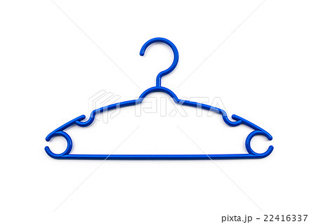 Blue of plastic hanger clothes. 22416337