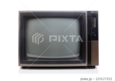 Vintage Television with shadow on white Vintage Television with shadow on white 22417352