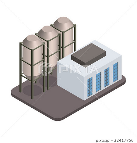 Isometric industrial factory buildings icon. Isometric industrial factory buildings icon. 22417756
