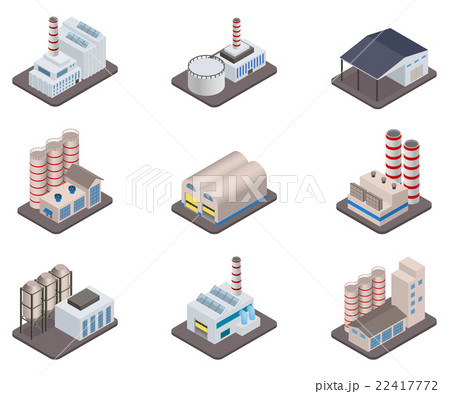 Isometric factory plants and factories 22417772