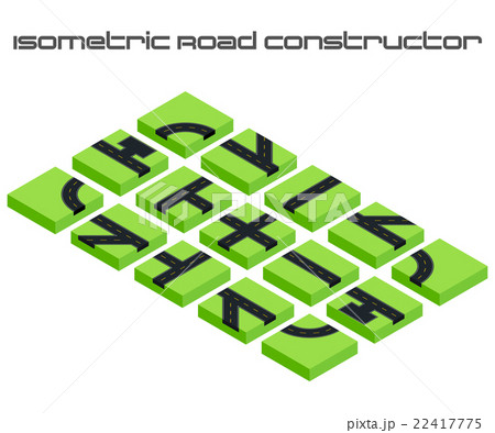 Isometric vector roads constructor 22417775