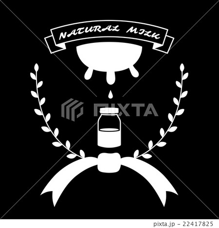 Natural milk vintage logo 22417825