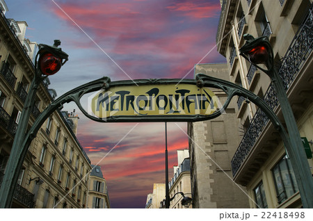 Famous Paris Metro Sign, France 22418498