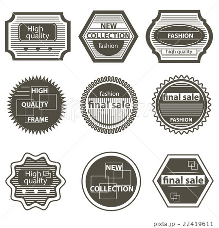 Set quality mark, vintage labels sale 22419611