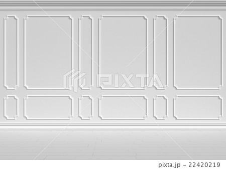 White wall in classic style. White wall in classic style. 22420219