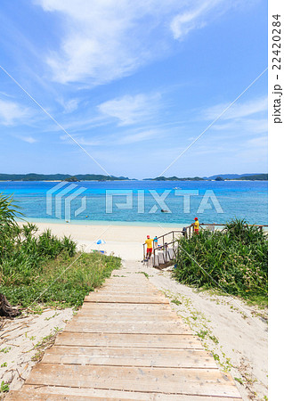 ニシ浜ビーチ ニシバマビーチ 阿嘉島の写真素材