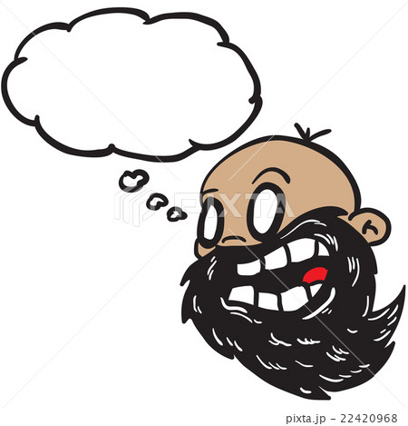 bearded bald man with thought bubble 22420968