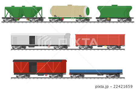 Collection of freight railway cars. 22421659