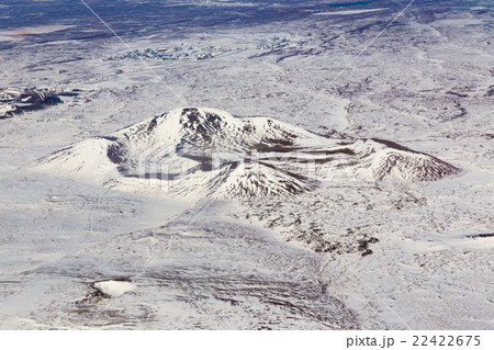 Aerial view, Iceland mountain with snow coved Aerial view, Iceland mountain with snow coved 22422675