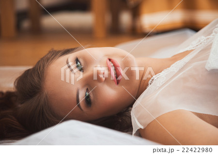 Beautiful girl in boudoir dress 22422980