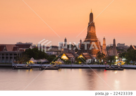 Sunset over Aun temple 22423339