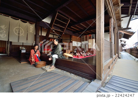 東海道　二川宿の町並 旅籠屋 22424247