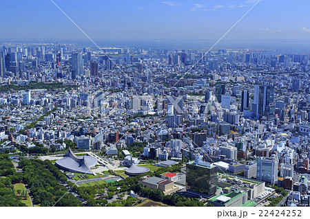 国立代々木競技場上空より青山方向を望む/都市風景 国立代々木競技場上空より青山方向を望む/都市風景 22424252