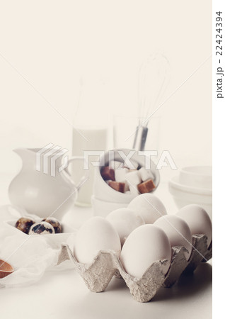 dessert with cream in a glass dessert with cream in a glass 22424394