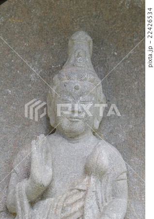 信州の文化財　名工　守屋貞治の石仏　聖観音像　半身正面縦　長野県伊那市　市野瀬円通寺 22426534