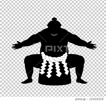 大相撲力士四股踏み姿のシルエット素材 大相撲力士四股踏み姿のシルエット素材 22428329