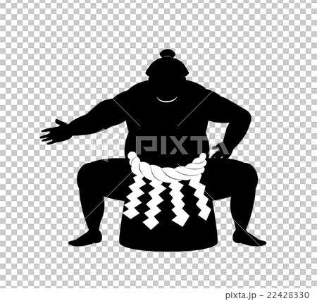 大相撲力士四股踏み姿のシルエット素材 22428330