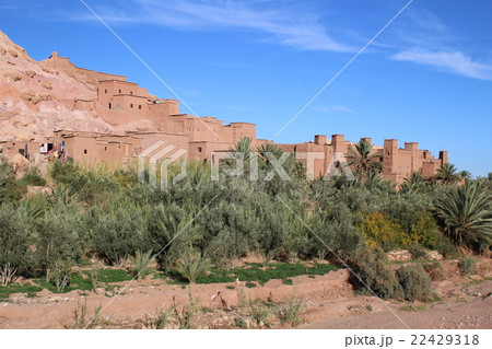アイト・ベン・ハッドゥ　要塞の村　世界遺産　　モロッコ 22429318