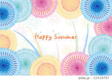 素材(ヨコ7-2)-暑中お見舞い(テクスチャ) 素材(ヨコ7-2)-暑中お見舞い(テクスチャ) 22429797