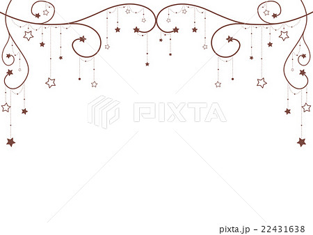 茶色の星のシンプルフレームのイラスト素材 22431638 Pixta