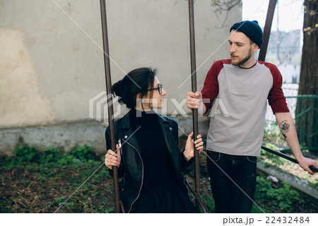 couple on a swing 22432484