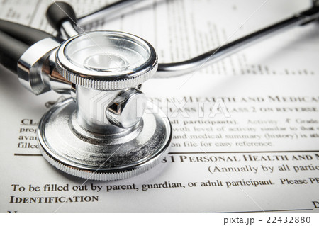 medical record form with a stethoscope medical record form with a stethoscope 22432880