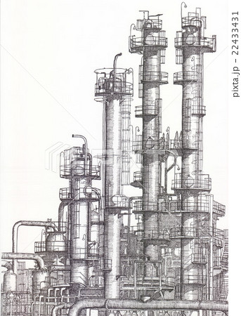 コンビナートのイラスト素材