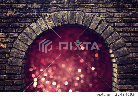 bokeh light from dark brick tunnel bokeh light from dark brick tunnel 22434093