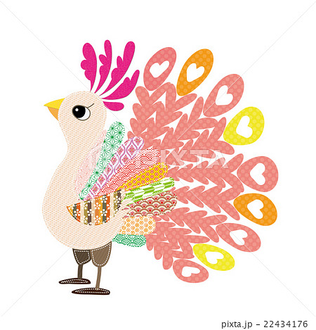 くじゃくのイラスト素材