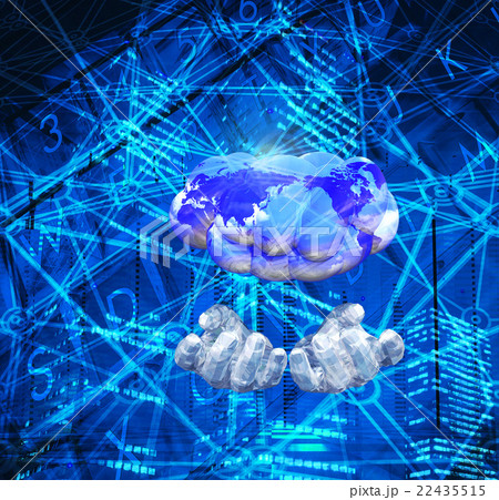 世界地図とクラウドコンピューティング 世界地図とクラウドコンピューティング 22435515