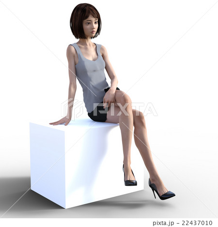 綺麗な脚の女性  ボディーパーツ　perming 3DCG イラスト素材 22437010