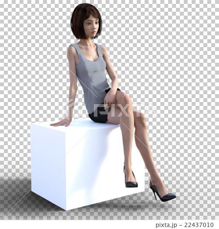 Female body part of beautiful leg perming 3DCG illustration material 22437010