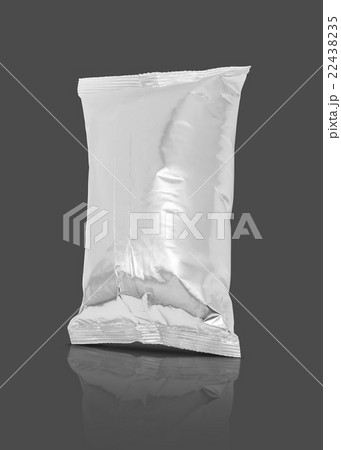 blank packaging foil snack pouch isolated on gray 22438235